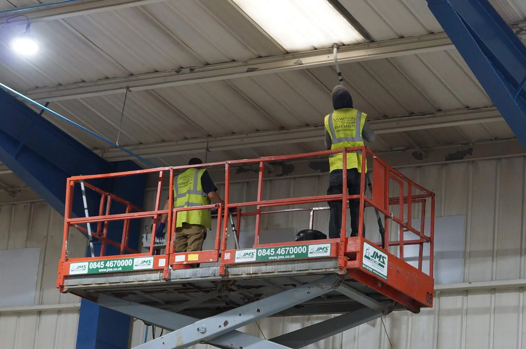 Cladding Repairs and Warehouse Clean, Normanton, in progress