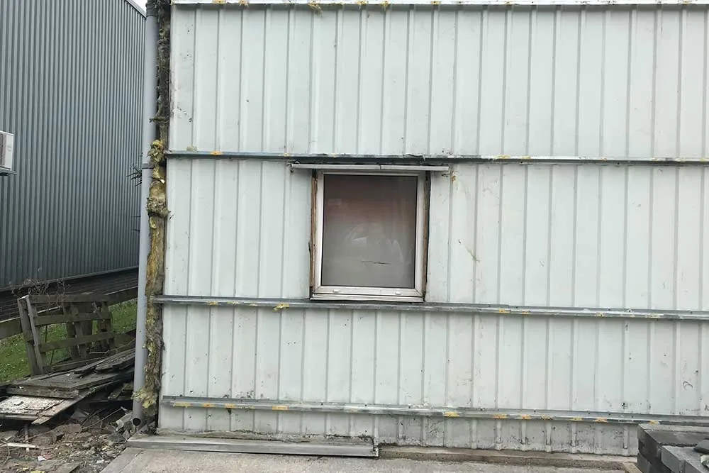 Commercial Unit Recladding, Kettlestring Lane, York, in progress