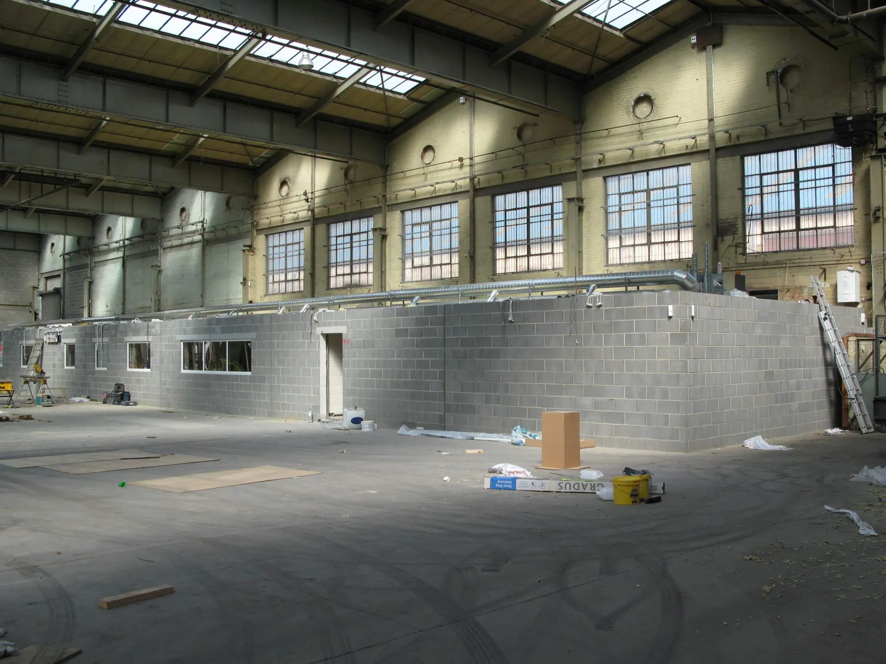 Industrial Refurbishment for DX, Haigh Park, Stourton, in progress