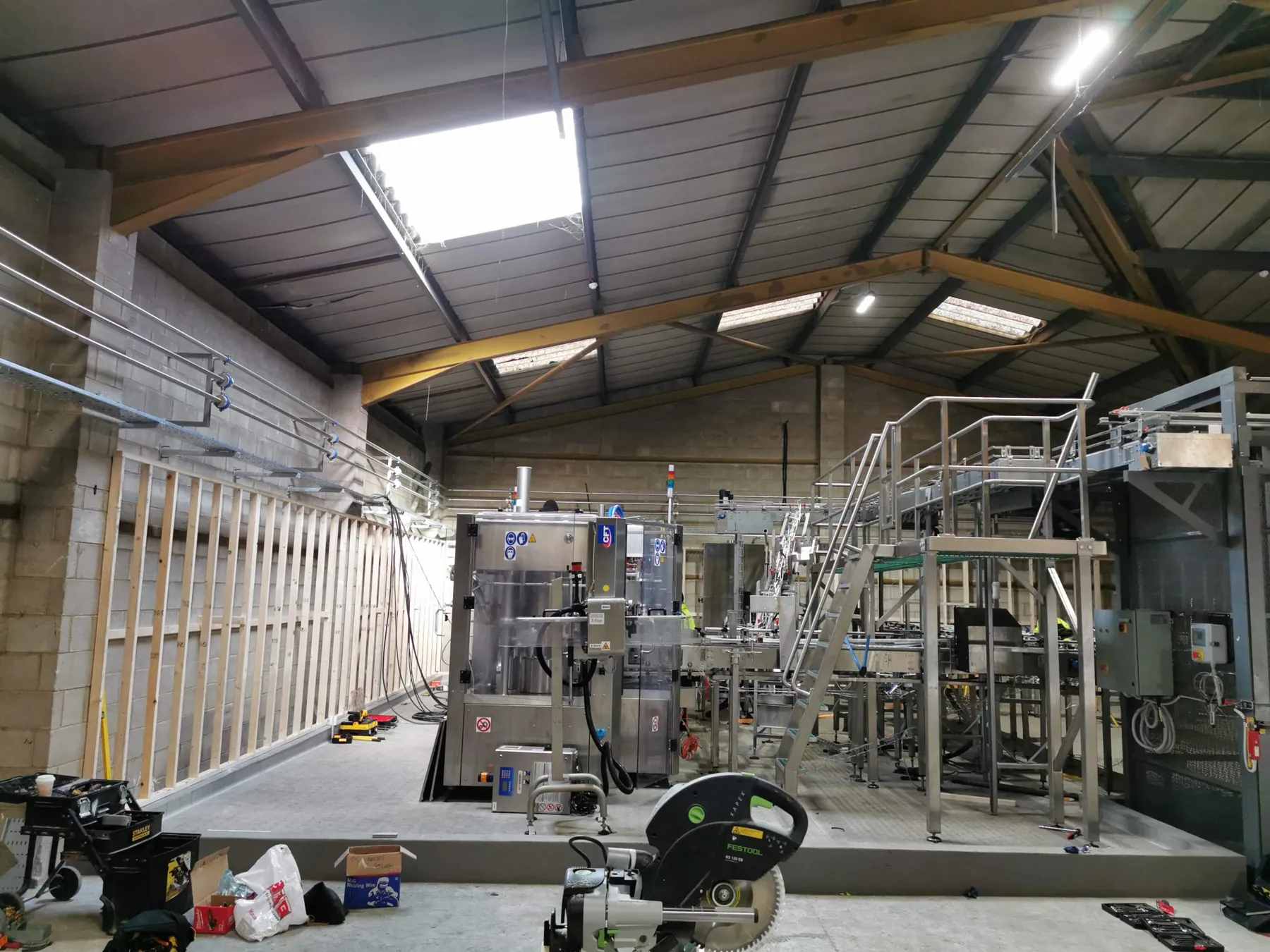 Hygienic Wall Cladding for a Brewery Production Area, Leeds, in progress