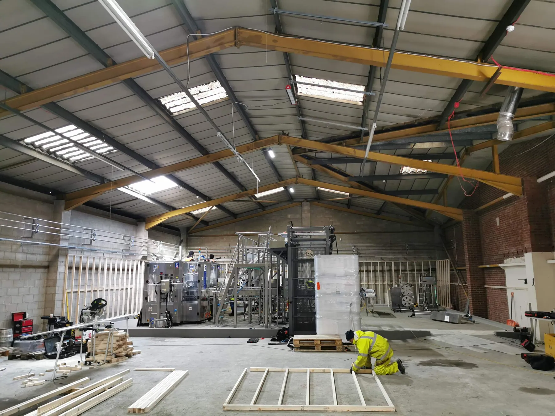 Hygienic Wall Cladding for a Brewery Production Area, Leeds, in progress