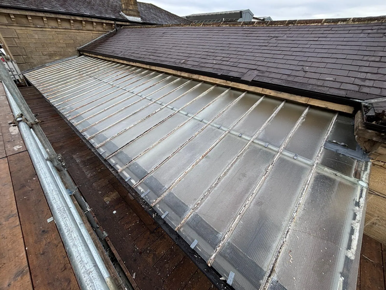 Ilkley Station Plaza, Glass Canopy Repair, in progress