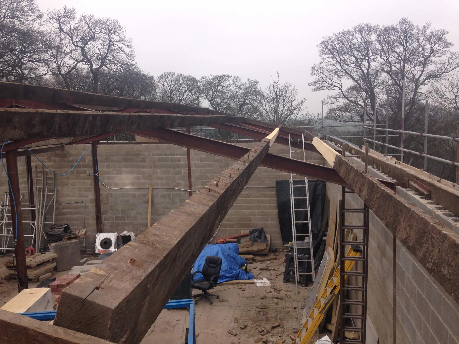 Large Garage Refurbishment for a Private Client, Barnsley, in progress