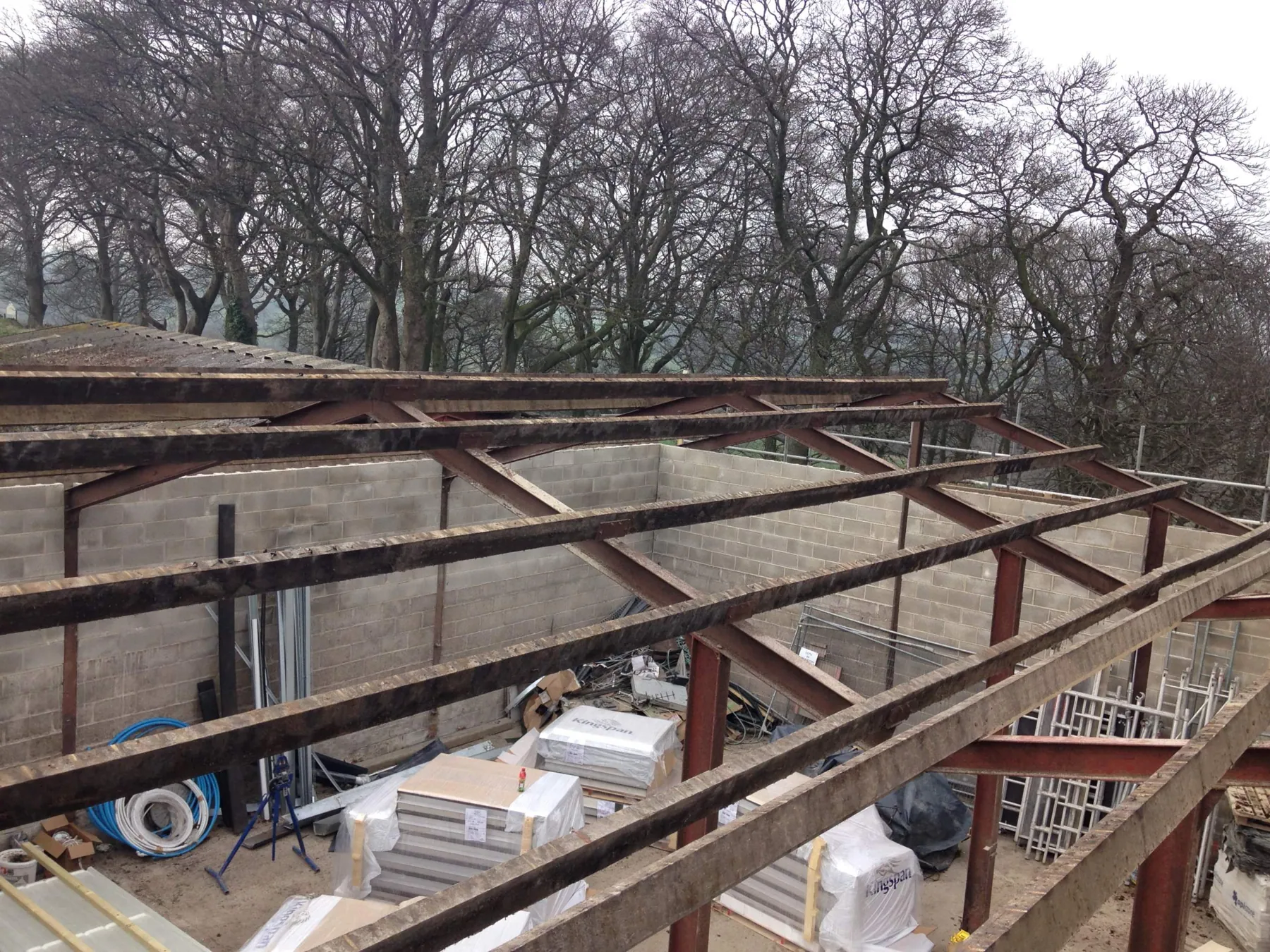 Large Garage Refurbishment for a Private Client, Barnsley, in progress