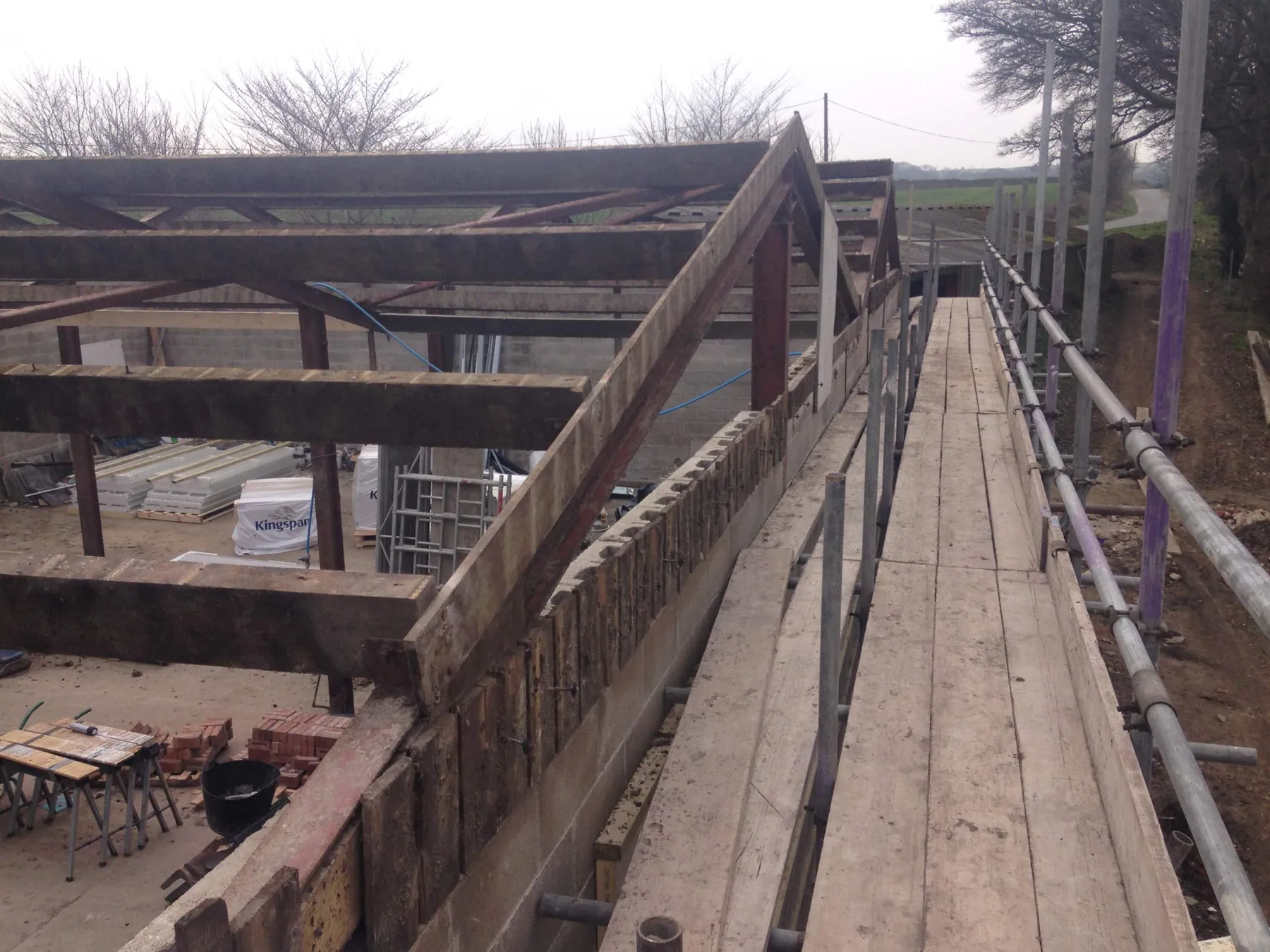 Large Garage Refurbishment for a Private Client, Barnsley, in progress