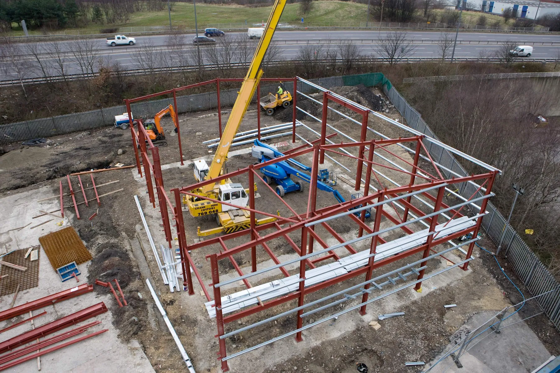 New-Build Workshop with Two-Storey Offices, Old Run Road, Leeds, in progress