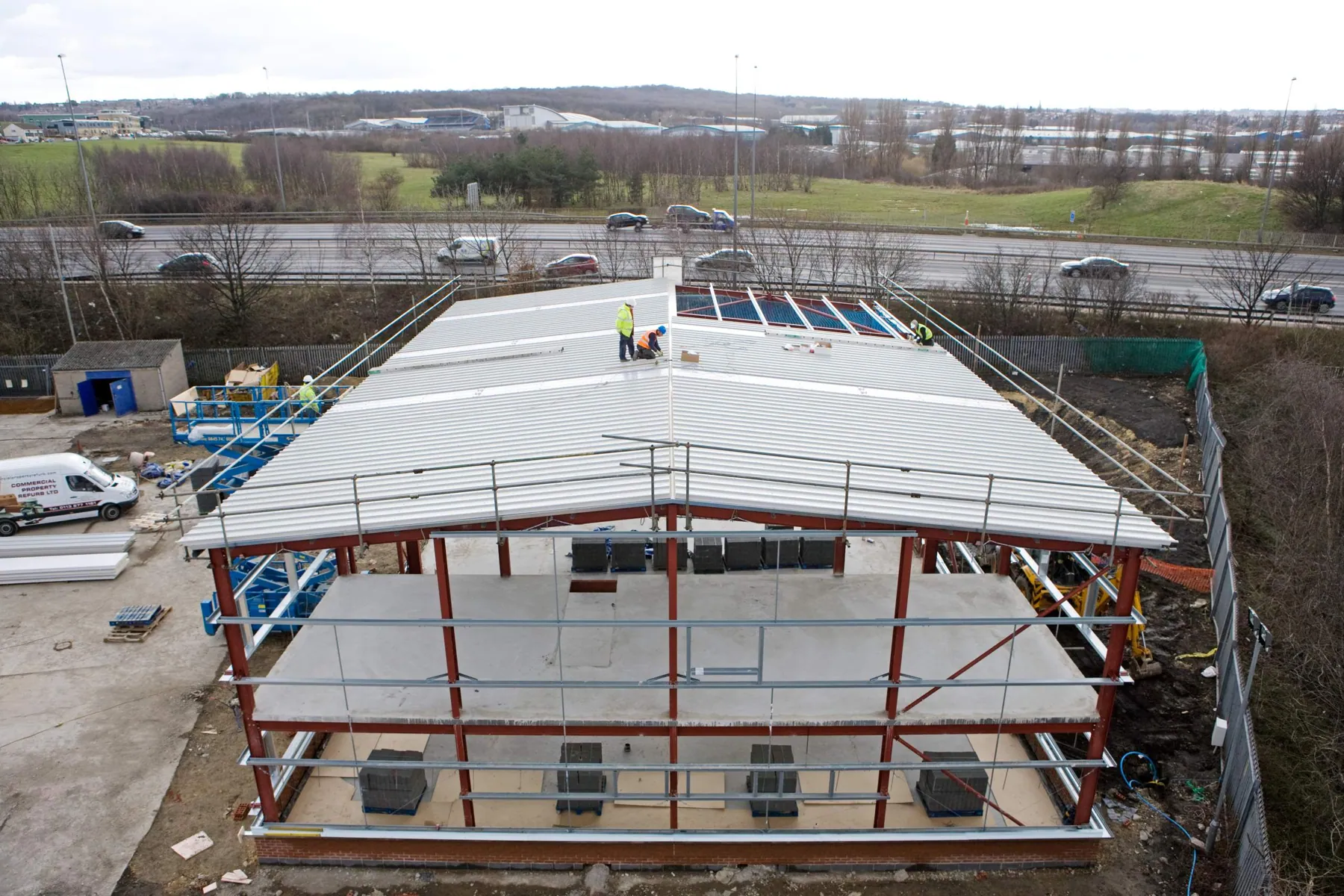 New-Build Workshop with Two-Storey Offices, Old Run Road, Leeds, in progress