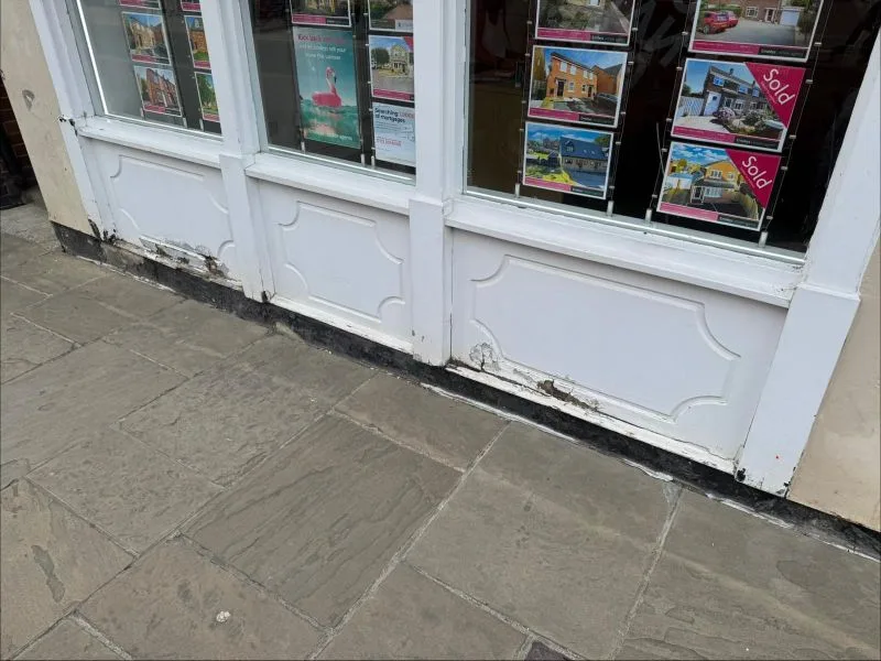 Shop Front Repair & Decoration, Rothwell, completed