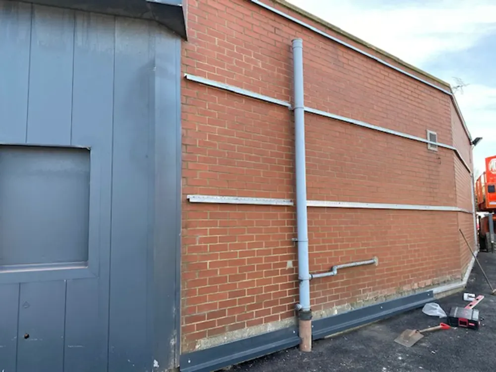 Suzuki Dealership Overcladding, Hunslet, Leeds, in progress