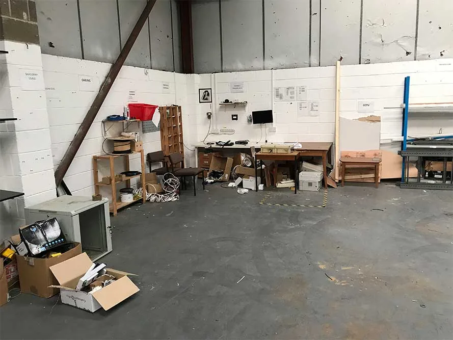 Warehouse Dilapidations & Reinstatement, Ossett, Wakefield, before