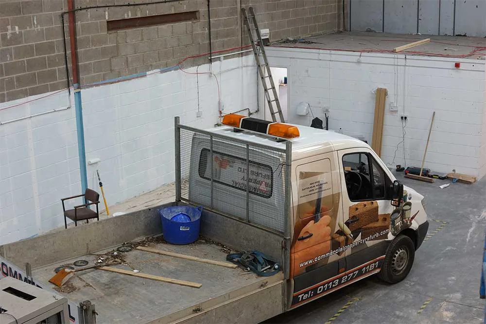 Warehouse Dilapidations & Reinstatement, Ossett, Wakefield, in progress
