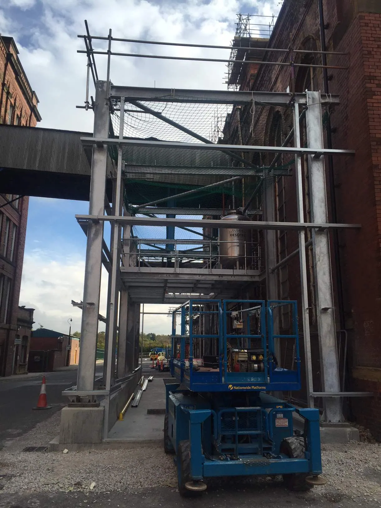 New-Build Warehouse Extension for Vitafoam, Manchester, in progress