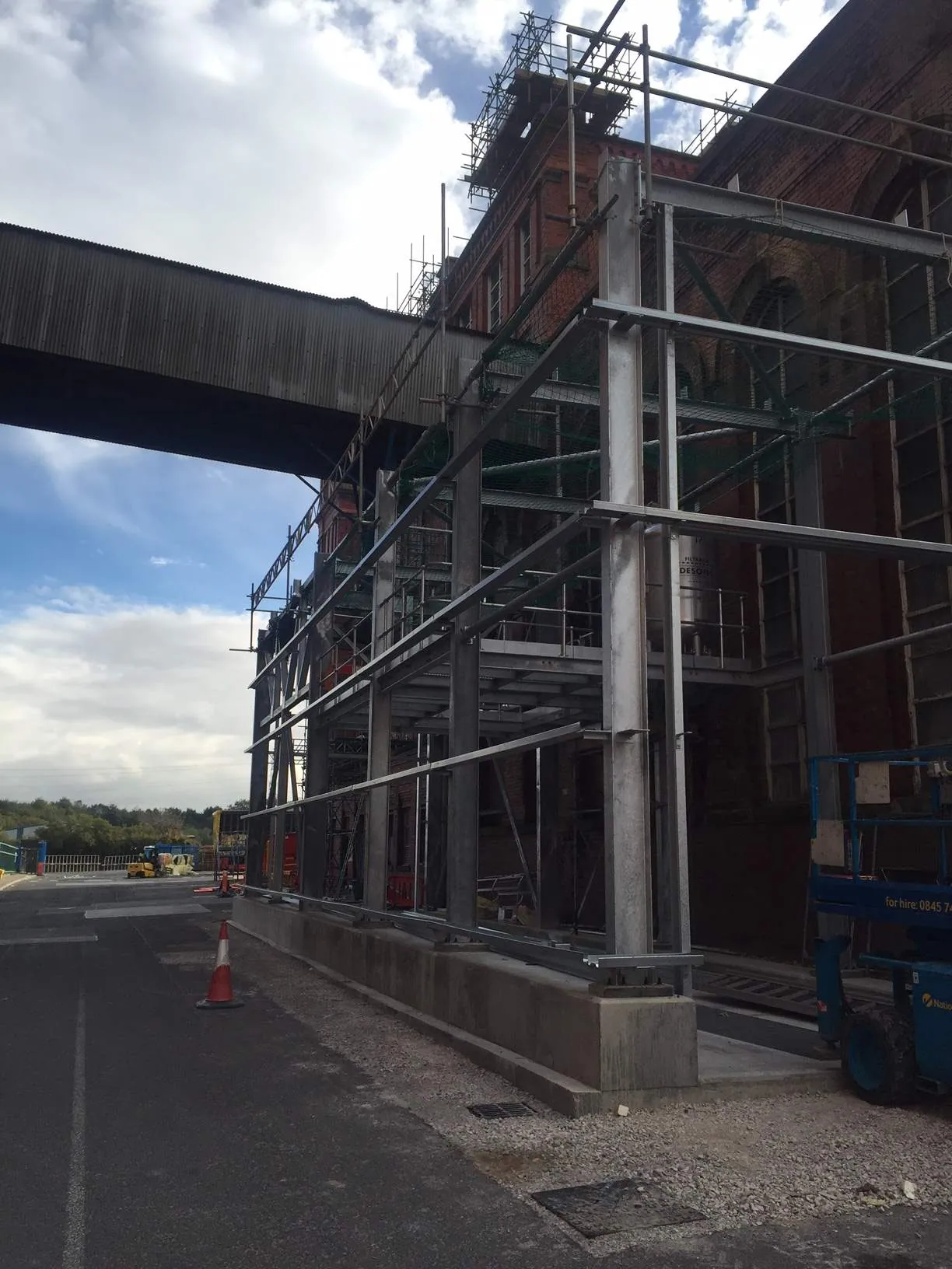 New-Build Warehouse Extension for Vitafoam, Manchester, in progress