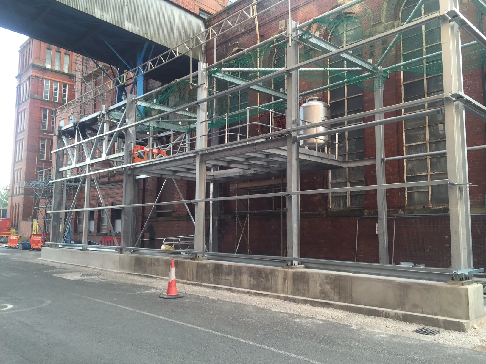 New-Build Warehouse Extension for Vitafoam, Manchester, in progress